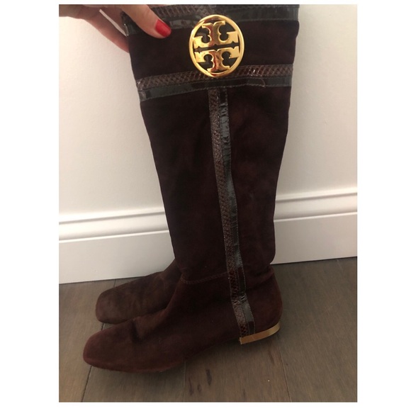 Tory Burch Shoes - Tory Burch Suede Boots Brown 8.5